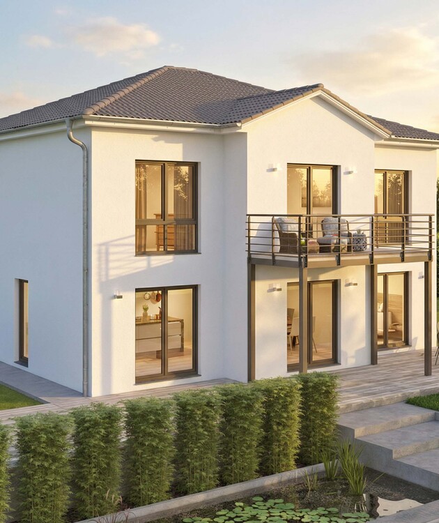 Stadthaus / Stadtvilla S-190 mit Galerie und modernem Balkon