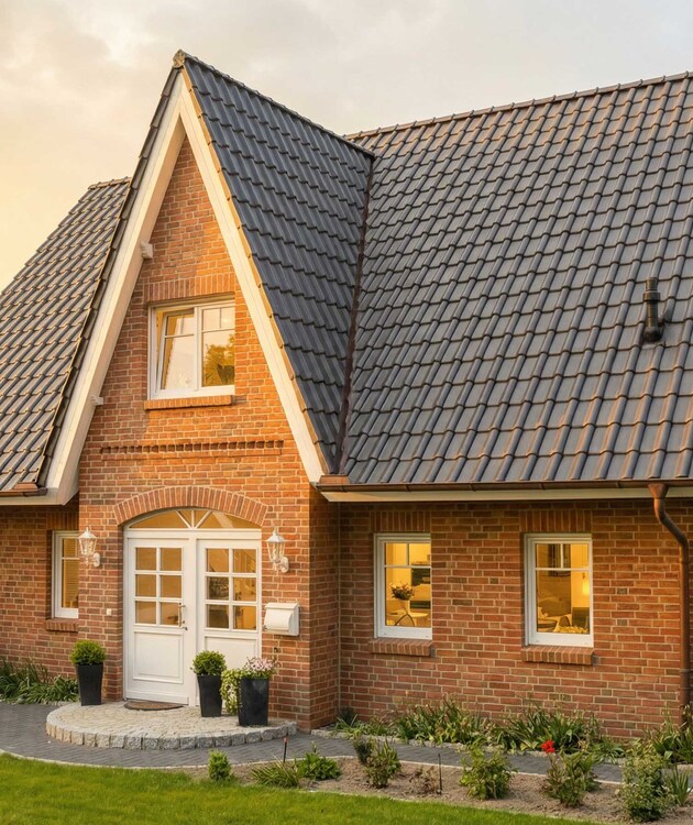 Friesenhaus FS-168 mit Friesengiebel & Satteldach Friesenhaus FS-168 mit Friesengiebel & Satteldach