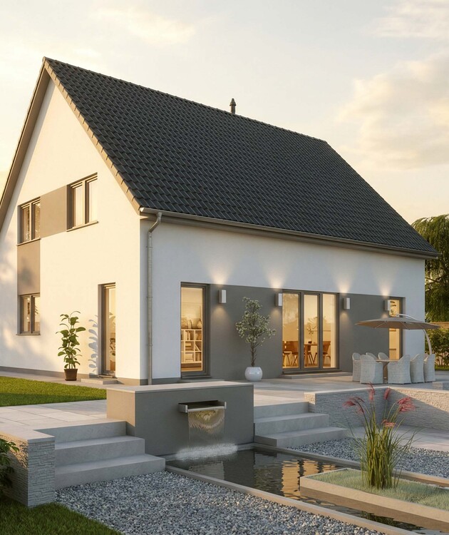 LANDHAUS LA-115: Landhaus für kleine Grundstücke LANDHAUS LA-115: Landhaus für kleine Grundstücke