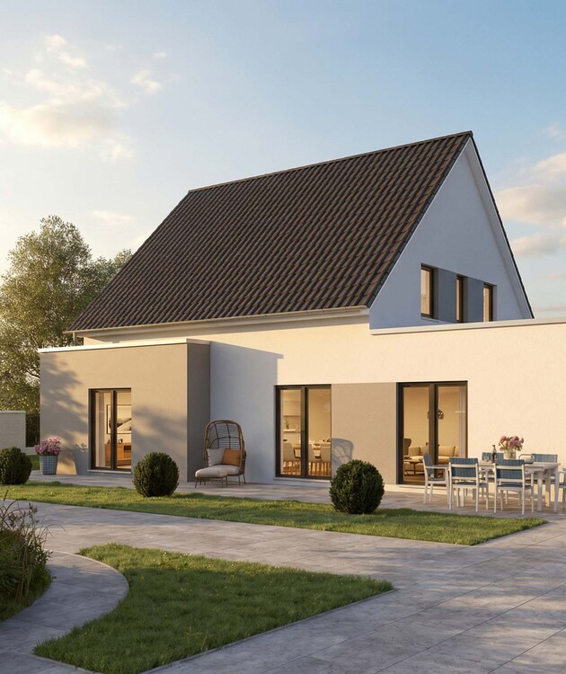 Haus mit Einliegerwohnung LA-136/50 und zweiter Wohneinheit Haus mit Einliegerwohnung LA-136/50 und zweiter Wohneinheit