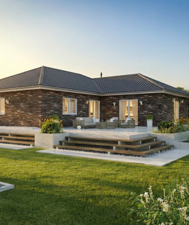 Winkelbungalow 144 mit 3 Schlafzimmern