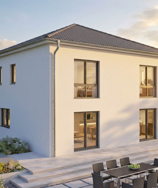 Stadthaus / Stadtvilla S-150 mit Zelt- oder Satteldach